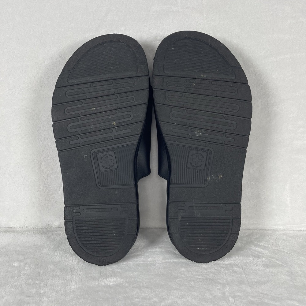 Dr. Martens Dax Slide Sandals Mens Size 9 Black Leather AirWair Sole Women's 10 - Picture 7 of 8